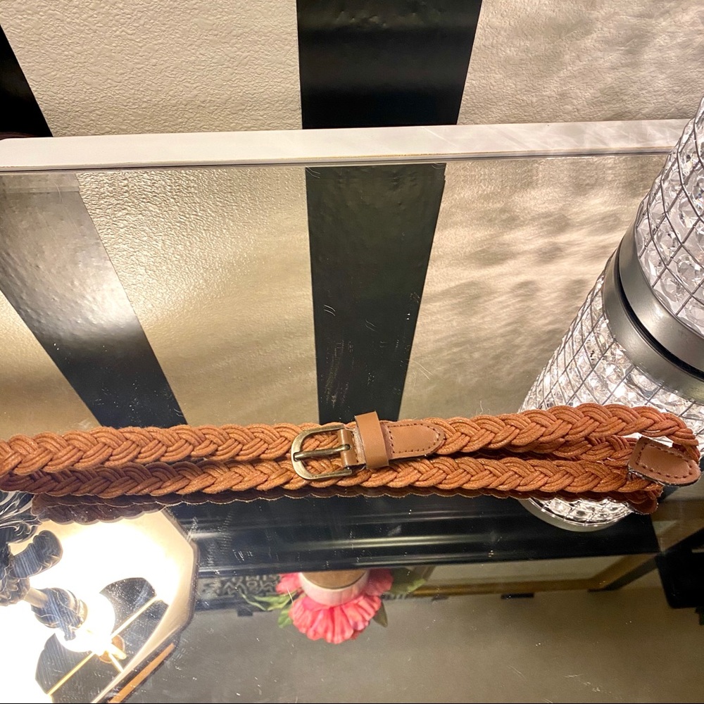Light Brown Braided Belt